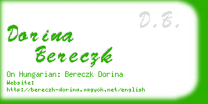 dorina bereczk business card